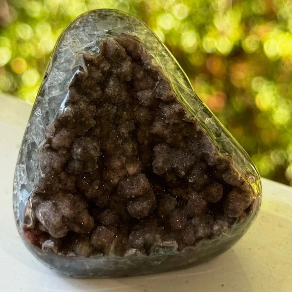 Rare AAAA-Quality Magenta Amethyst Uruguay Stunning Rare Color Crystal Cut Base - Picture 6 of 12